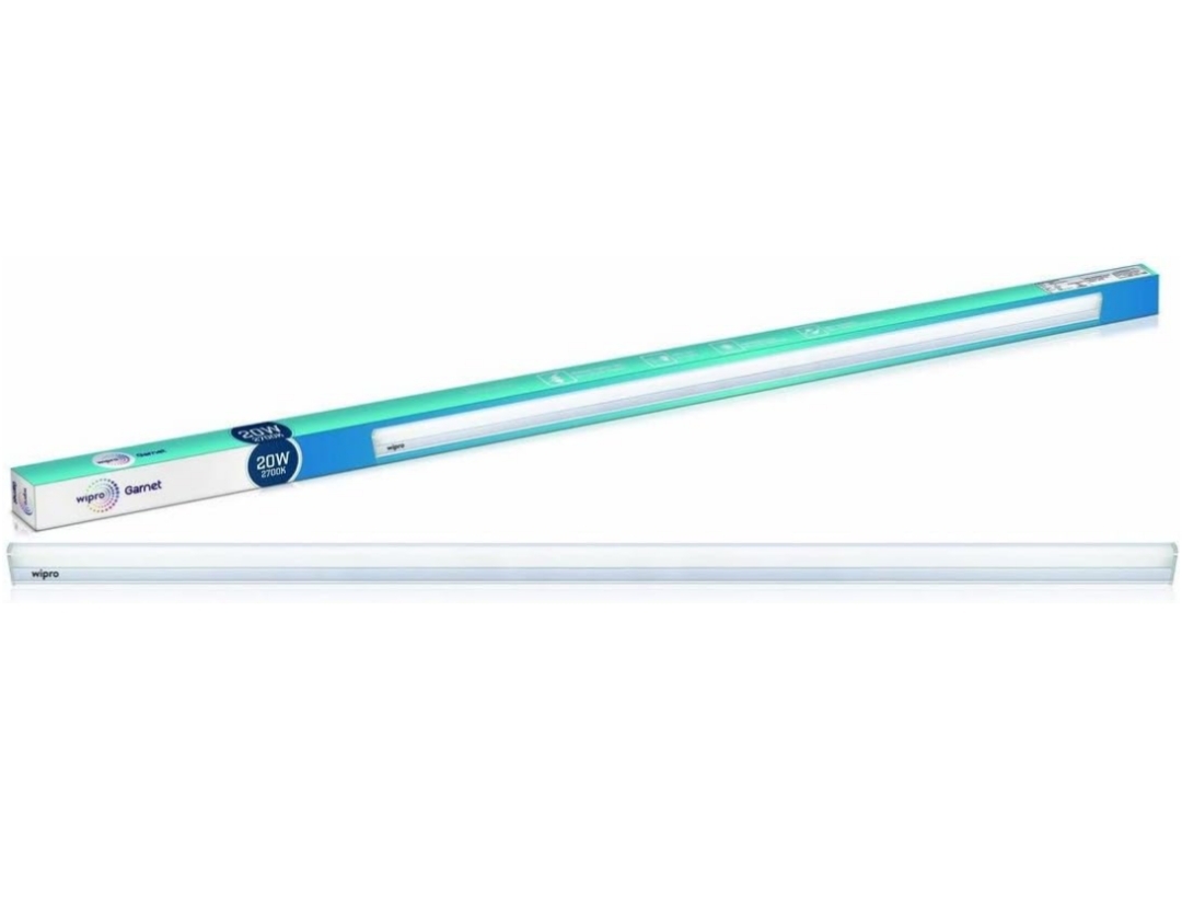 wipro Garnet 20W LED Batten for Living Room & Bedroom | 4 Ft |Cool Day white (6500K) | 2000 Lumen | Bright & Energy Efficient Tubelight for Home, Office, Showroom & Parking Lot| Pack of 1
