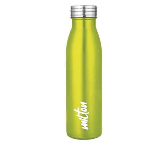 MILTON Breeze 750 Stainless Steel Water Bottle 730 ml, Single Walled, ISI Certified I Leak Proof Lid, Rust Proof I For School, Office, Gym I Mettalic Green