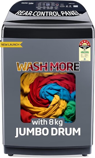 Voltas Beko, A Tata Product 8 Kg 5 Star Fully-Automatic Top Loading Washing Machine 