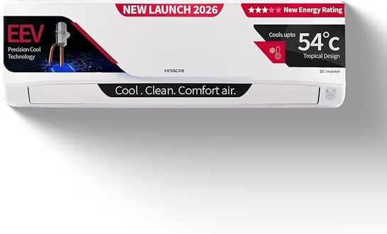 Hitachi 1 Ton 3 Star, New Star rated, Inverter Split AC