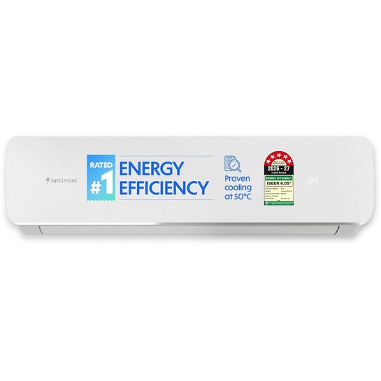 Optimist 1.39 Ton 5 Star WiFi Inverter Split AC | ₹40/day Lowest Bill | 5-Yr Warranty | ISEER 6.05 | 50°C Tested Cooling | Turbo+ up to 1.9 Ton Cooling