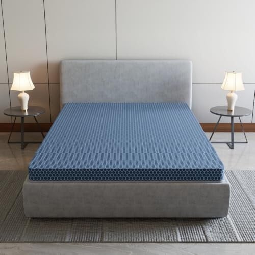 SleepyHug SpineX Essential Orthopaedic Mattress | 78x60x4 Inch (Queen, Blue) | 3-Year Warranty