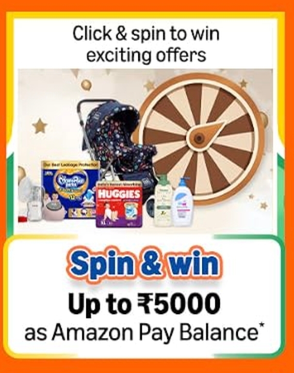 Spin and Win Rewards on Baby Products (upto Rs 450 back on Min Order Rs 500)