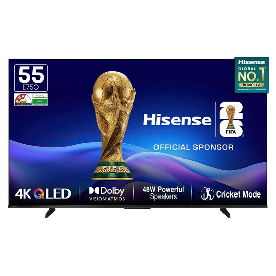 Hisense 139 cm (55 Inches) 4K Ultra HD Smart QLED TV 