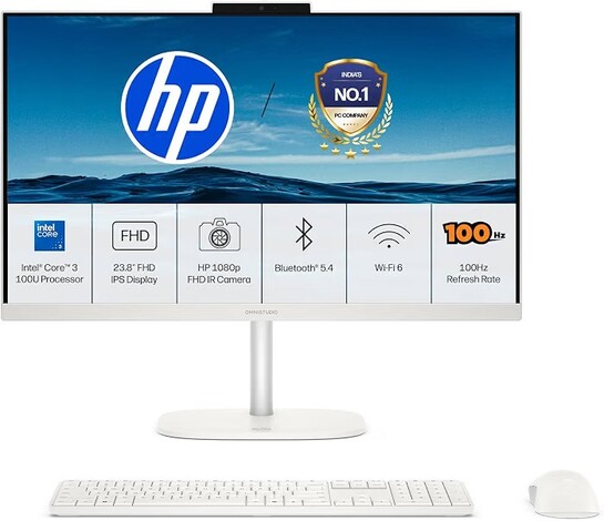 HP OmniStudio All-in-One, Intel Core 3 (i3 14th gen), (8GB DDR5, 512GB ...
