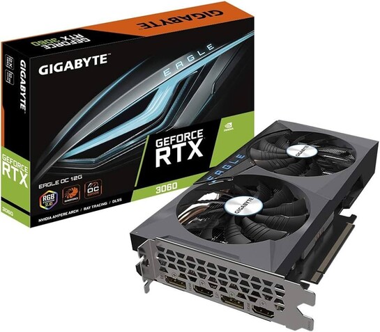 GIGABYTE GV-N3060EAGLE OC-12GD 12GB GDDR6 pci_Express_x16 Graphics Card