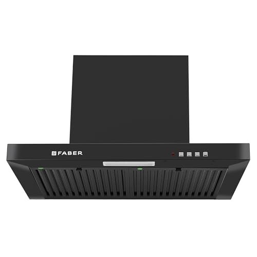 Faber 60 cm 1000 m³/hr T-Shape Kitchen Chimney | Baffle Filter | Push Button Control ,Black