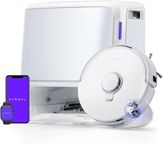 NARWAL Freo Z10 Robot Vacuum Cleaner with Mopping, 15000Pa Suction, 120-Day* Dust Bin Storage,