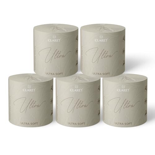Claret Ultra Soft 3-Ply Virgin Pulp Toilet Rolls | 300 Pulls Each Skin-Friendly |  (Pack Of 5 Rolls)