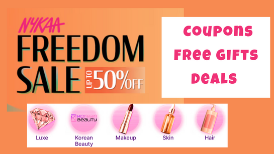 Nykaa Freedom Sale is Live! [ Coupons, Free Gifts & Deals ] 
