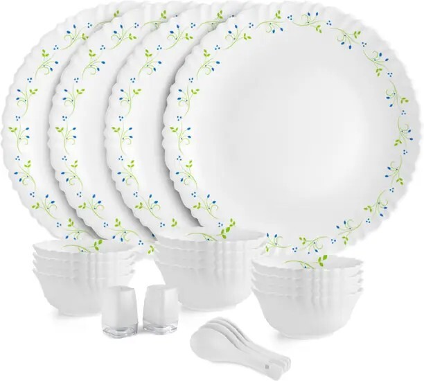[Buy 3 @ ₹649 Each] Cello 22-Pc Opalware Dazzle Series Crockery Set