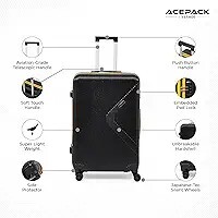 VLITE Brampton 6-Piece Family Set – 3 Duffle Bags + 3 Trolley Suitcases, (Set of 6 with Duffels, Black)