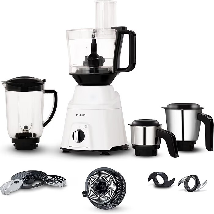 Philips Mixer Grinder 750 Watt, 3 in 1 (Mixer Grinder + Juicer + Food Processor) 4 Jar (HL7763/00),