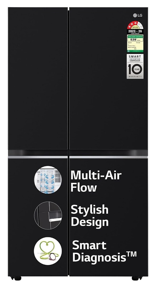 LG 655 L, 3 Star, Frost Free Smart Inverter Double Door Side by Side Refrigerator