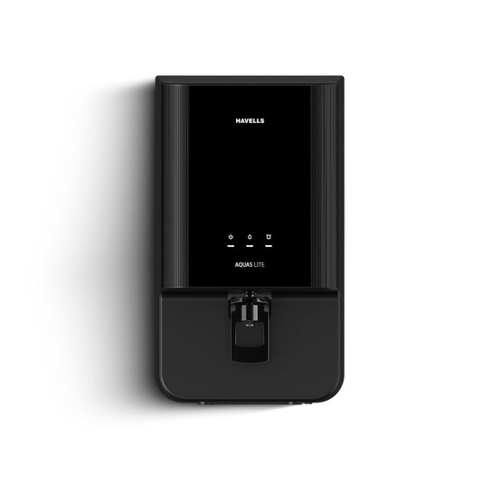 (Tripple Offer) Havells Aquas Lite Water Purifier, UV + UF Purification, 4-stages, 7L Storage, Ideal for Municipal Water, Significant water savings, BIS Approved, Black