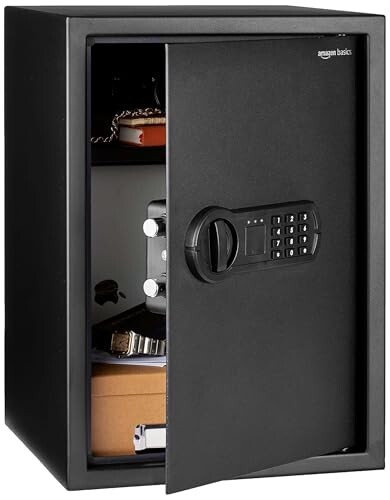 Amazon Basics Digital Safe With Electronic Keypad Locker For Home,- 58L (Net - 51L), Black