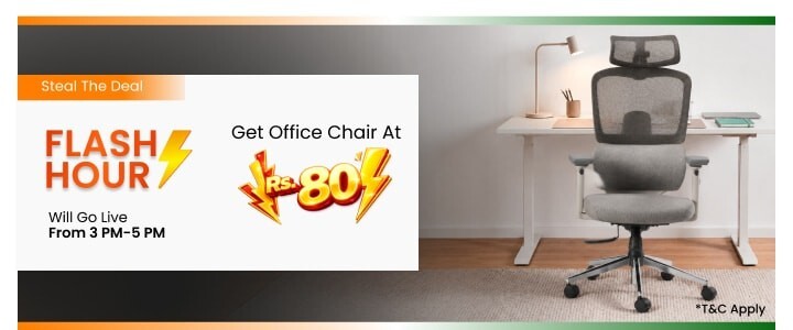 Pepperfry | Flash Deal - Office Chair at Rs. 80 | Sales goes live at 3 pm
