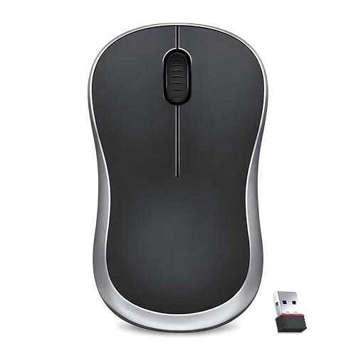 Ant FKAPU03 Wireless Mouse 2.4GHz with USB Nano Receiver | 1000 DPI Optical Sensor| Black Silver