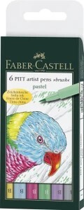 FABER-CASTELL India Ink Pitt Artist "B" Pastel Brush Pens (Set of...more