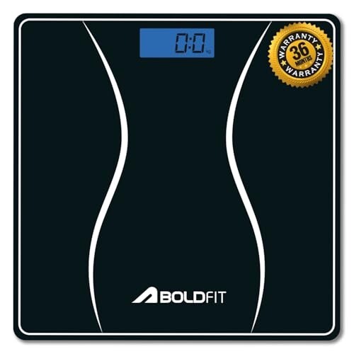Boldfit Weight Machine for Home Digital Weighing Machine for Human Body with LCD Display Max Weight Capacity 180Kgs (Batteries Not Included) – Bathroom Scale for Home