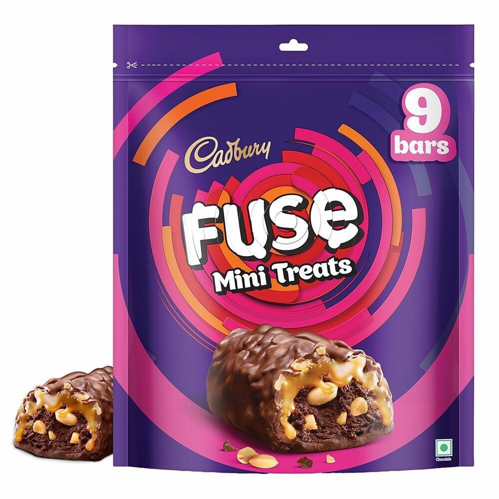 Cadbury Fuse Bites Miniature Chocolate 9 x 13 g for ₹66 in Jiomart