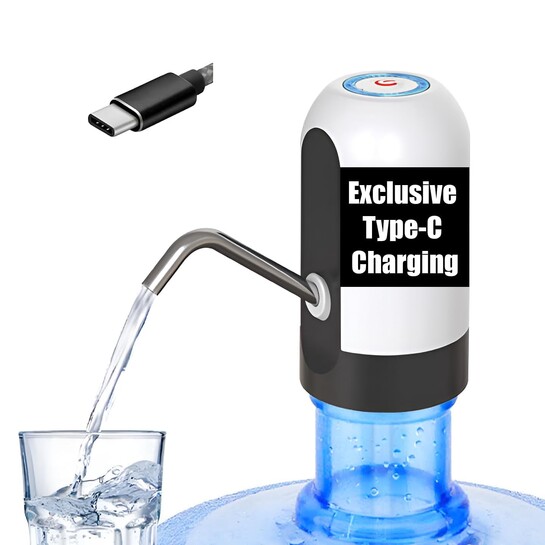 USB Rechargeable Automatic Water Dispenser Pump – One-Touch Electric Pump For 5-Gallon Bottles, BPA-Free