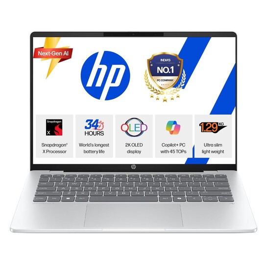 HP OmniBook 5 OLED (Previously Pavilion), Snapdragon X Processor 45 Tops 