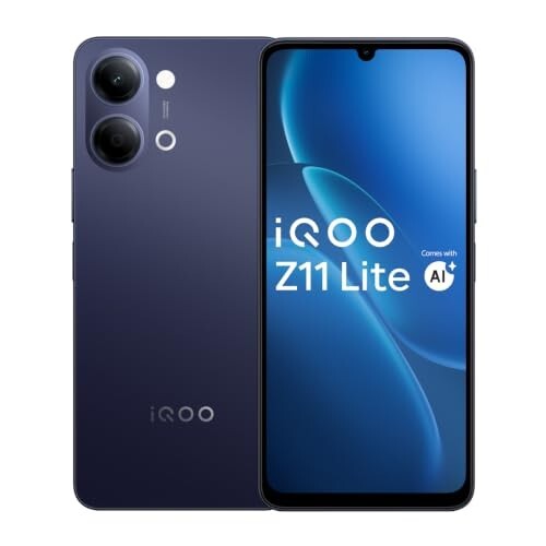 iQOO Z11 Lite 44W 5G (Midnight Blue, 6GB RAM, 256GB Storage) 
