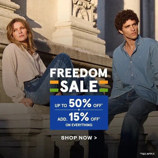 Freedom Sale | Upto 50% Off  + Add. 15% OFF on all products