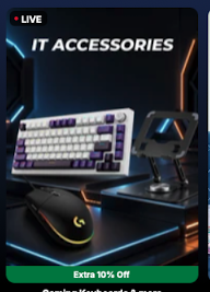IT Accessories (logitech,HP,Dell) Extra 10% off on liveshop
