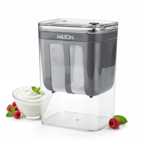 MILTON 2 in 1 Greek Yogurt & Hung Curd Maker with Fine Mesh Strainer & Lid 