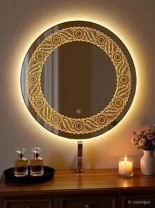 Luminatri Round Frame Bathroom LED Mirror