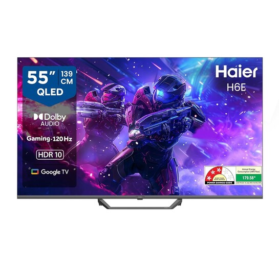 Haier H6E Series 139cm (55) 4K QLED Ultra HD Smart LED Google TV