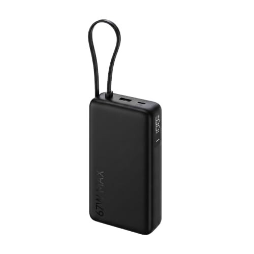 Xiaomi Power Bank 5i 20000mAh 67W Turbo Charging PD 3.0 & PPS|in-Built Cable (Jet Black)- 2026 Jul Launch