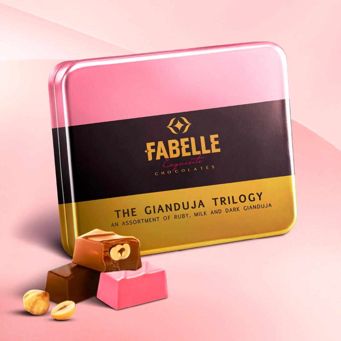 Fabelle Gianduja Trilogy Assorted Luxury Handcrafted Chocolate Box,hyperlocal