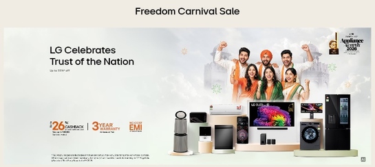 LG Freedom Carnival Sale  | Up to 55% Off + Cashback