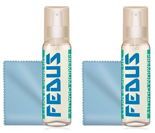 FEDUS 100ml Pack 2 Screen Cleaning Kit | Designed for Apple Devices - iPhones, iMacs, iPads, Macbooks | Made with 70% IPA | Includes 100ml Screen Cleaner, 30x30CM Large Microfiber