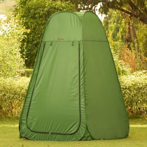 Lifelong Polyester Tent for Camping - Dress Changing Pop Up with Portable Foldable Cloth Outdoor Bathroom Tent, Camp Toilet Rain Shelter, Height 7Ft-(Green1 Person)