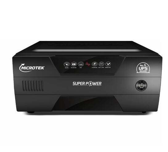 Microtek Super Power NEW 1100 12V Pure Digital Wave Inverter | 950VA/770W Home UPS Inverter | Compatible with 80Ah-250Ah Tubular, Flat Plate, SMF & Lithium-Ion Batteries | 3 Years Warranty