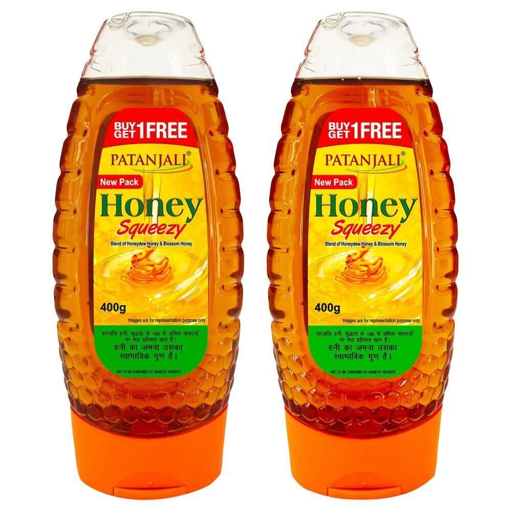 JioMart - Patanjali Honey Squeezy 1+1 Combo 400 g + 400g = 800g @ 99rs only (location specific)