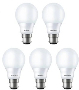 Wipro 9 W Basic Standard B22 LED Bulb (White, Pack of 5)