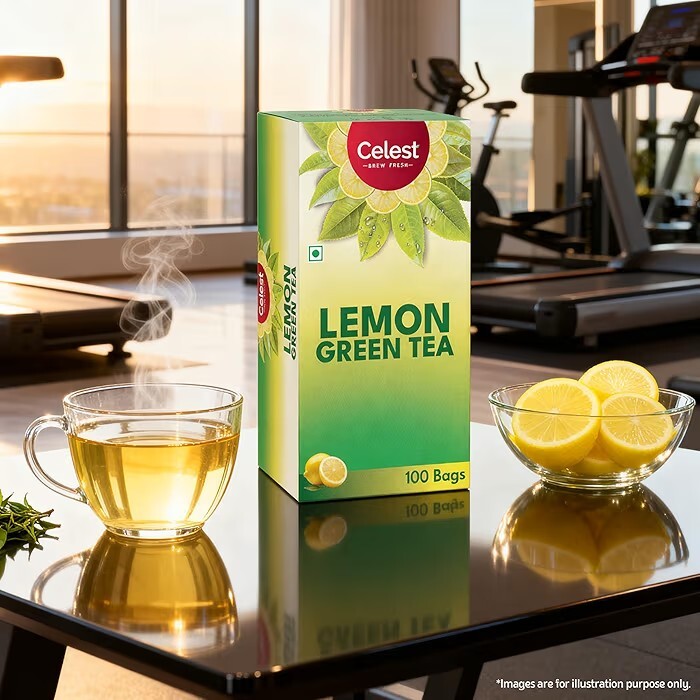 [Apply 50% Coupon] Celest Lemon Green Tea for Weight Loss - 100 Teabags | Zesty Lemon Green Tea