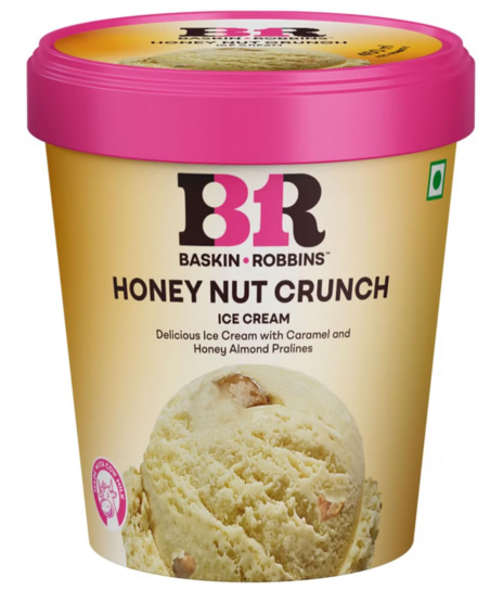 Fresh - Baskin Robbins Ice Cream Tub Honey Nut Crunch, 450 ml(location specific)