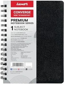 LUXOR Single Ruled A5-160 A5 Notebook Single Ruled 160 Pages (Black)