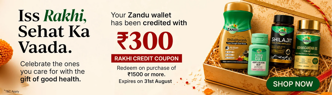 Shop your favourite ZanduCare products and get ₹300 Rakhi Coupon