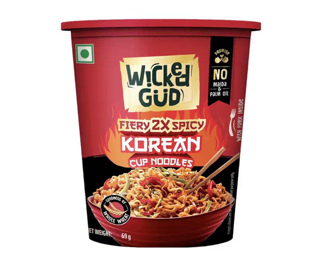 WickedGud Fiery 2X Spicy Korean Cup Noodles on Instamart: 