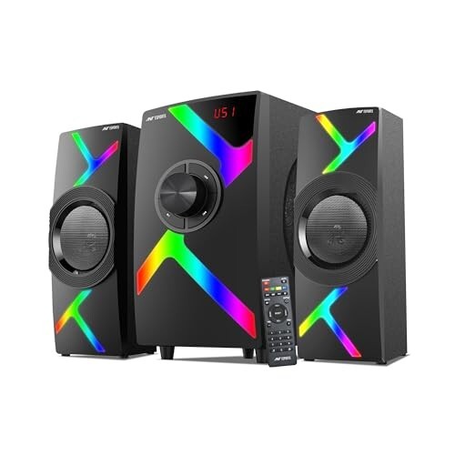 Ant Esports GS80,80W 2.1 Channel Bluetooth Multimedia RGB Speaker 