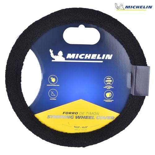 MICHELIN iFit Premium Faux Leather Steering Wheel Cover [Apply coupon]