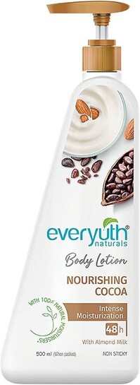 Everyuth Naturals Nourishing Cocoa Body Lotion | 48Hr Deep Moisturization - 500ml Bottle