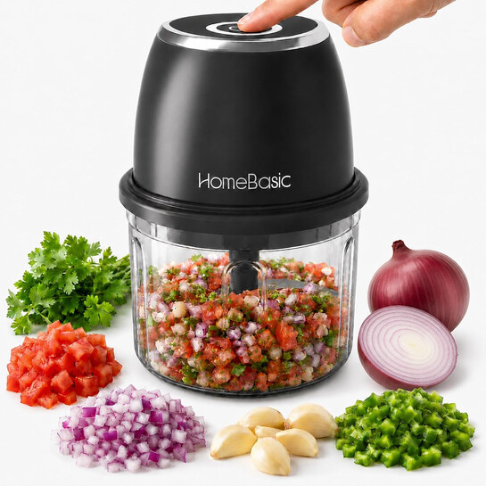  HOMEBASIC Cordless Mini Chopper 350ml @ ₹676 | 6% Coupon | 52% OFF on ₹1,499 MRP!